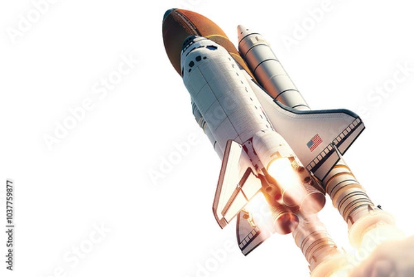 Obraz Space Shuttle Launching in High Definition with Powerful Trajectory