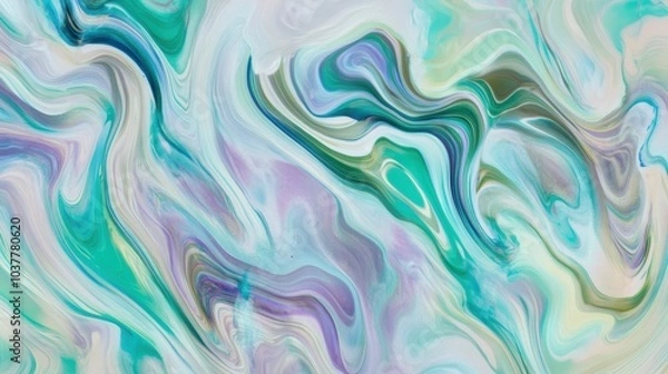 Fototapeta Multicolored Marble with Flowing Patterns