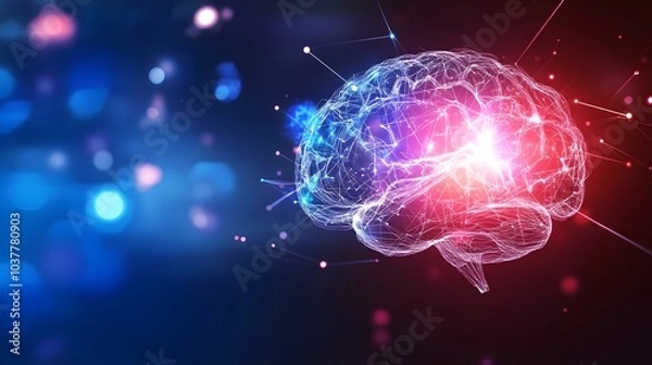 Fototapeta Brain representing critical thinking and advancement in technology and intelligence