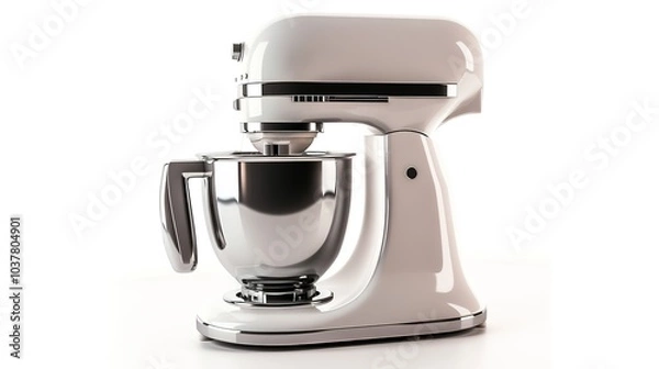 Fototapeta A household appliance on a white background - a practical and essential item in modern living. This appliance stands out against the pure white backdrop, representing convenience and functionality in 