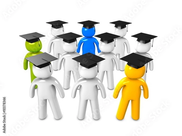 Obraz 3d image, conceptual, graduate student