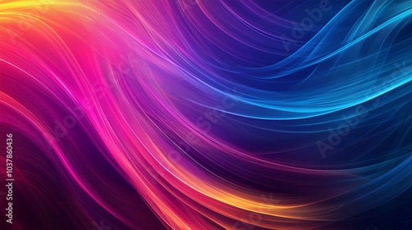Fototapeta Abstract Flowing Colorful Wave Background