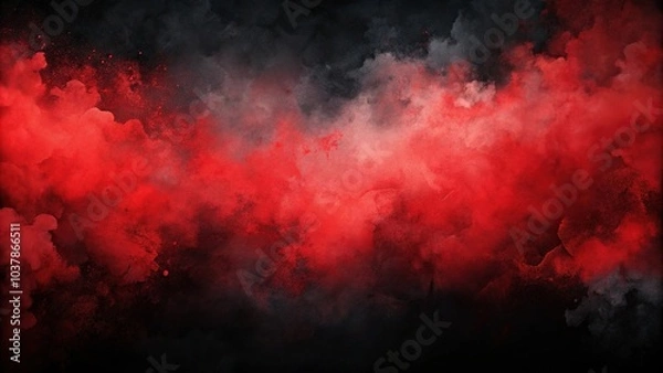 Obraz Abstract aerial watercolor paint background in black and red tones