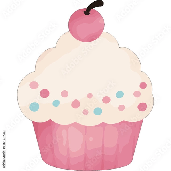 Obraz pink cupcake