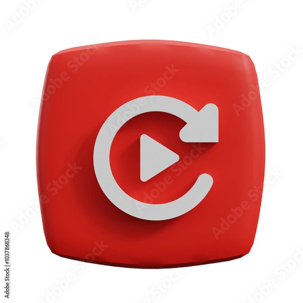 Fototapeta replay 3d rendered sign illustration