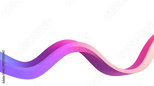 Fototapeta Wavy lines, 3d render