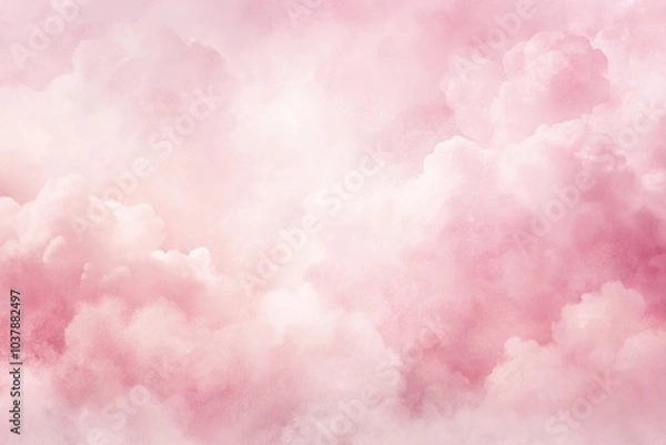 Obraz Close-Up light pink gradient watercolor background with cloud texture