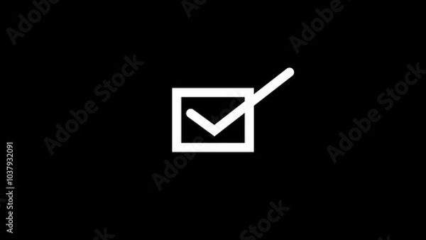 Fototapeta check mark in a box