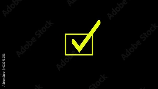 Fototapeta check mark on black background