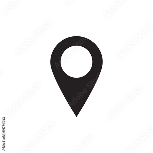 Obraz Black location marker icon