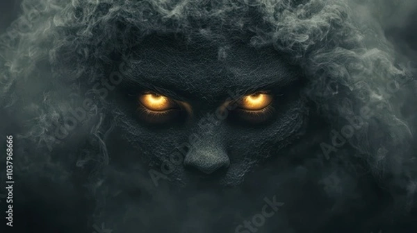 Obraz Glowing Eyes in the Smoke Monster