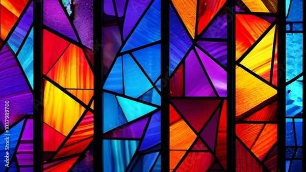 Fototapeta Stained glass background including with colorful pieces.