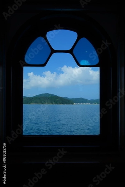 Fototapeta 窓枠越しの風景