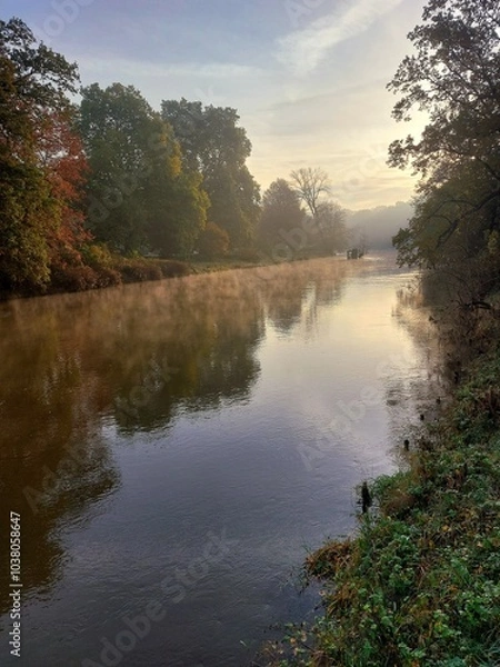 Obraz morning on the river