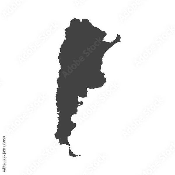 Obraz map of Argentina vector design Illustration