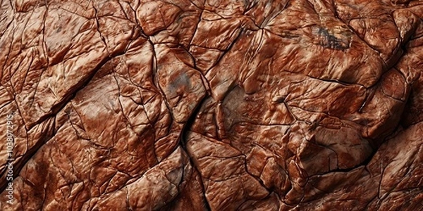 Obraz A close up of a brown rock with a rough texture
