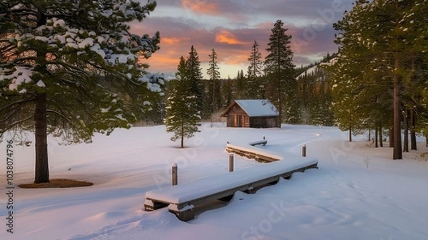 Obraz winter in the park