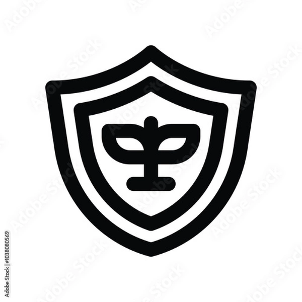 Fototapeta shield icon. vector line icon for your website, mobile, presentation, and logo design.