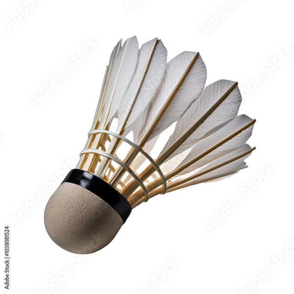 Obraz Badminton shuttlecock isolated on white background