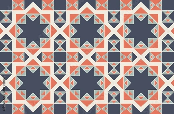 Fototapeta Abstract tiled pattern vector. Geometric pattern. Geometric classical ornament. 