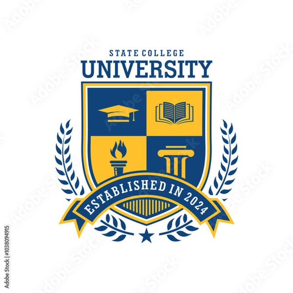 Obraz University Logo Vector Image