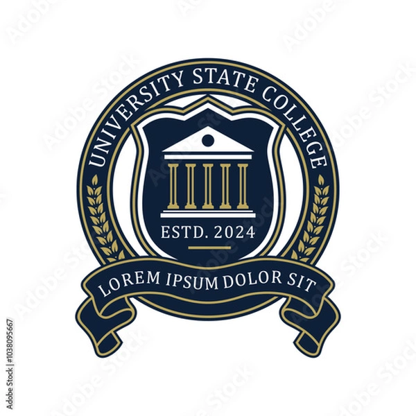 Obraz University Logo Vector Image
