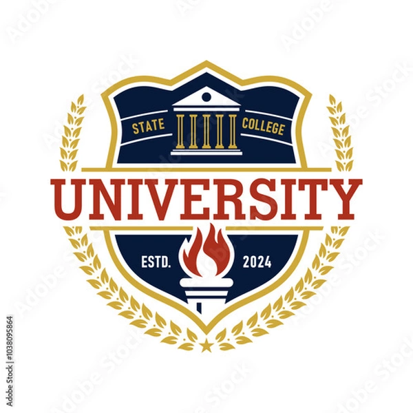 Obraz University Logo Vector Image