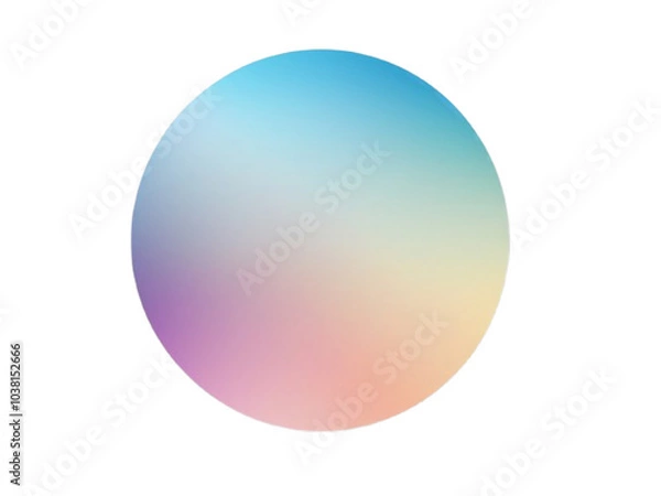 Fototapeta blue and purple gradient circle in transparent background