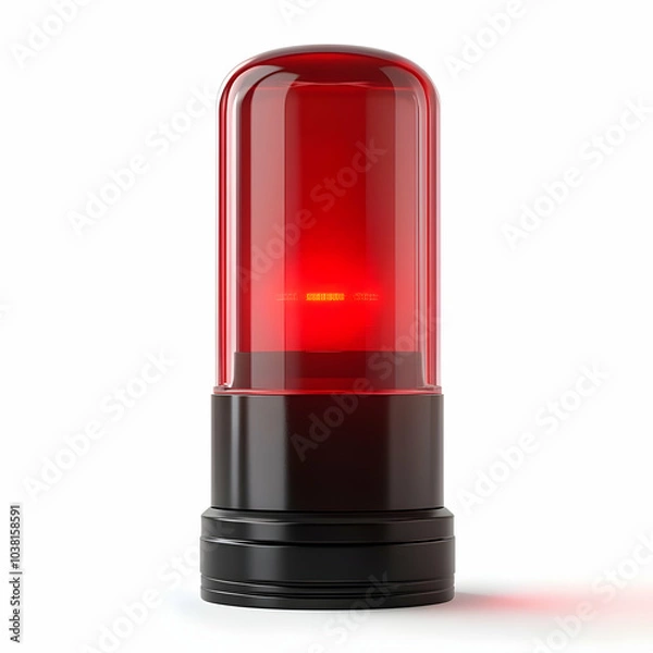 Fototapeta Red Flashing Alarm Light.