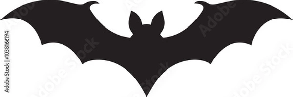 Fototapeta vector silhouette image of bat Art & Illustration