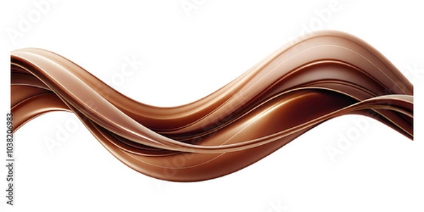 Obraz abstract brown wave curve lines designs on white background