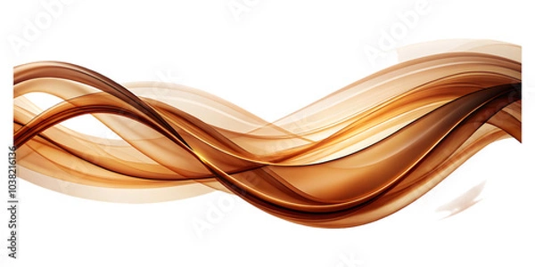 Obraz abstract brown wave curve lines designs on white background