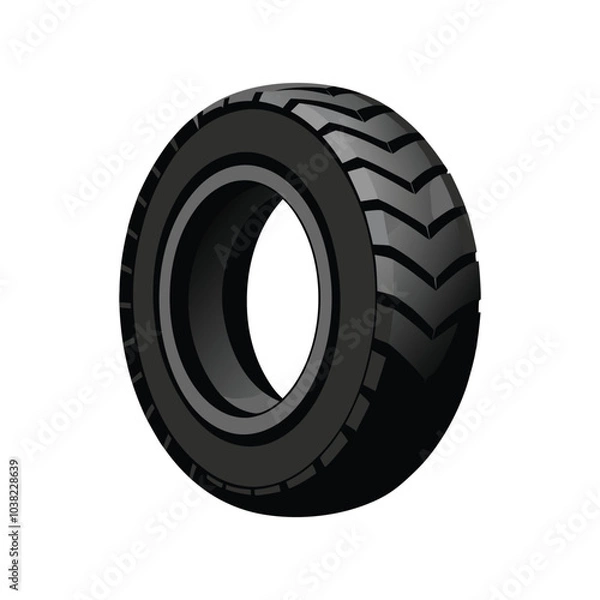Obraz Tire with rim icon vector illustration