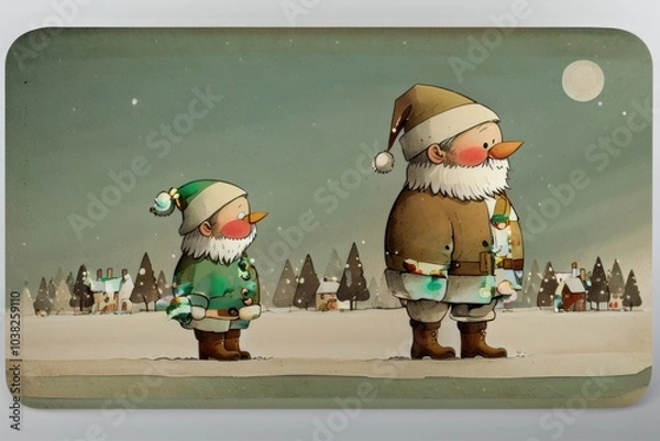 Fototapeta A magical night awaits with Santa