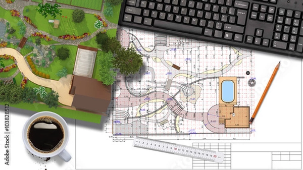 Obraz Plan ziemi ogrodowej