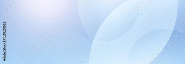 Fototapeta Soft abstract background with light blue gradients and curved shapes