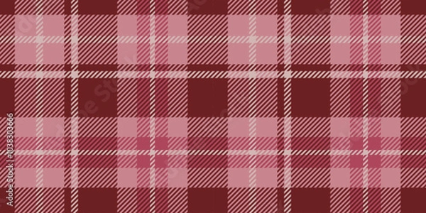 Fototapeta The seamless tartan pattern, rendered in shades in pink and red color features intersecting lines and squares, creating a timeless and sophisticated textile design.