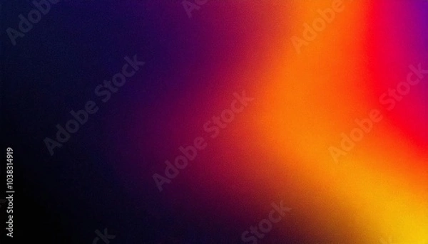 Fototapeta Abstract noisy grain texture effect orange purple magenta yellow color gradient banner background