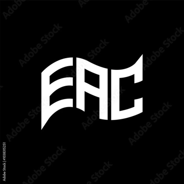 Fototapeta EAC logo design, EAC simple and modern logo. EAC luxurious alphabet design