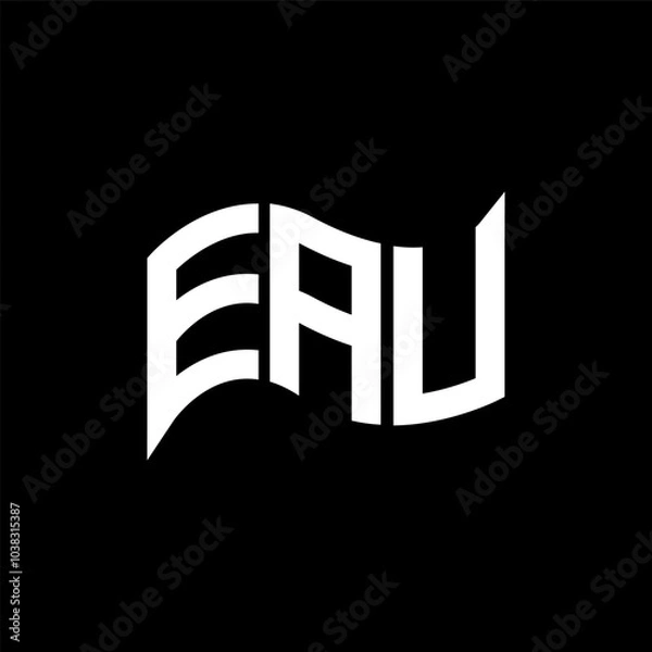 Fototapeta EAU logo design, EAU simple and modern logo. EAU luxurious alphabet design