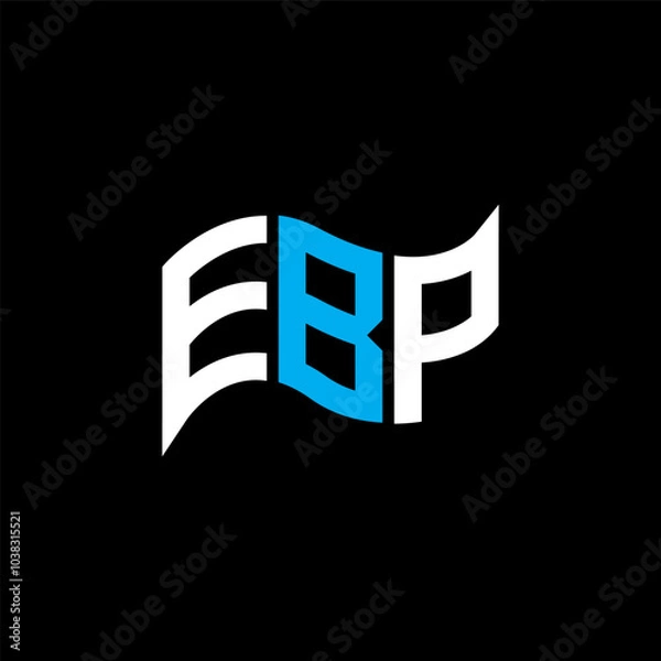 Fototapeta EBP logo design, EBP simple and modern logo. EBP luxurious alphabet design