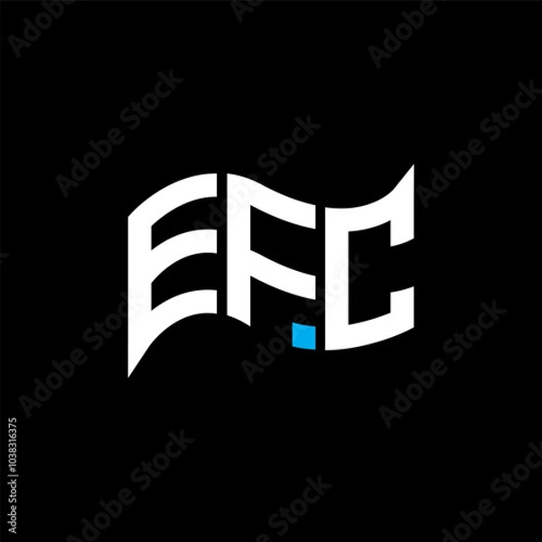 Fototapeta EFC logo design, EFC simple and modern logo. EFC luxurious alphabet design