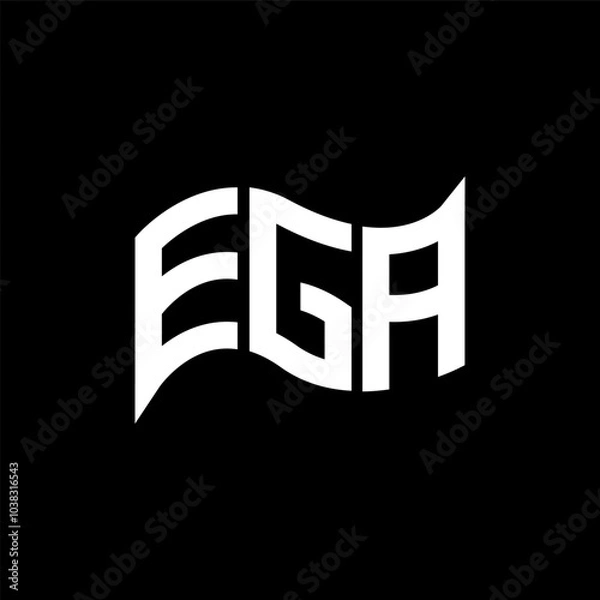 Fototapeta EGA logo design, EGA simple and modern logo. EGA luxurious alphabet design