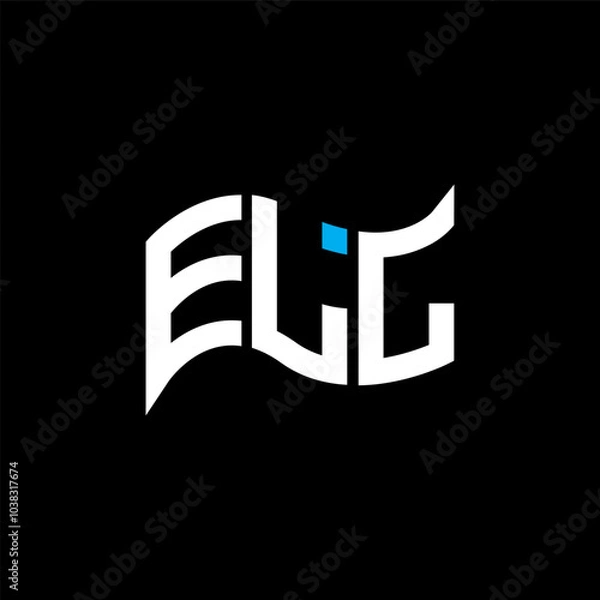 Fototapeta ELL logo design, ELL simple and modern logo. ELL luxurious alphabet design