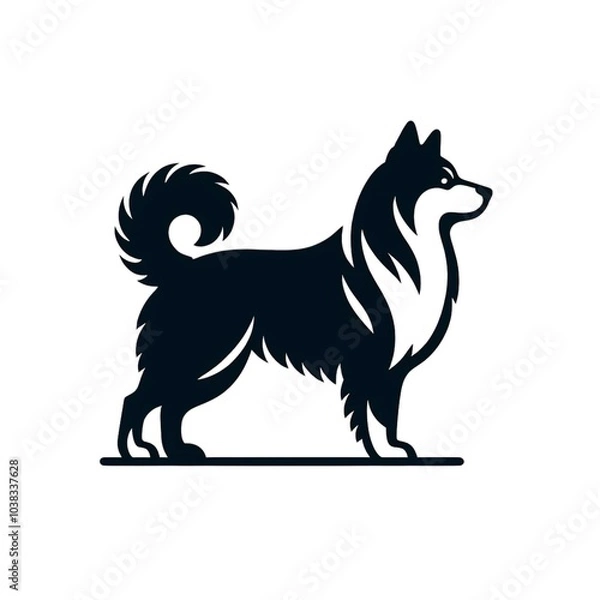 Obraz Dog silhouette vector and design 