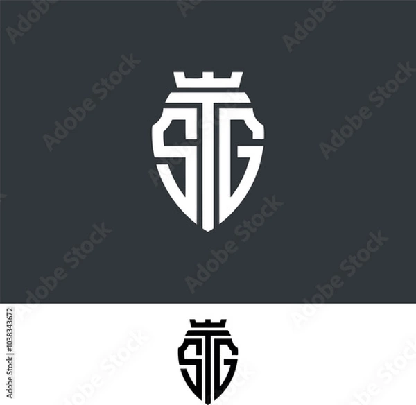 Obraz STG, TSG, TSG, monogram initial Letter Logo