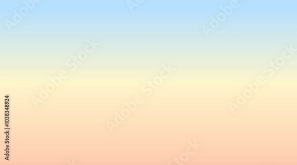 Fototapeta A smooth gradient from top to bottom, flowing from light sky blue to light yellow, light orange, and finishing with a light coral, creating a calming and elegant visual transition.