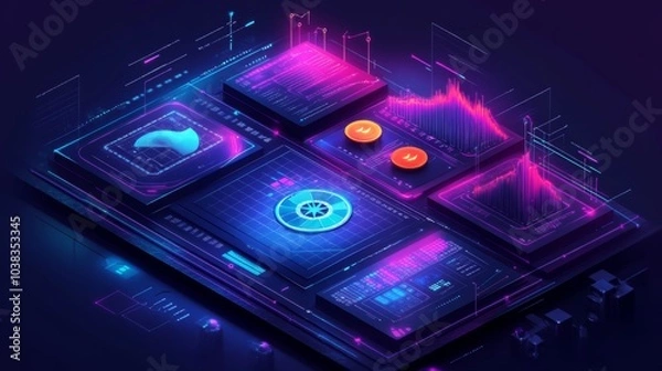 Fototapeta Modern stock illustration Impact Measurement for Social Enterprises concept