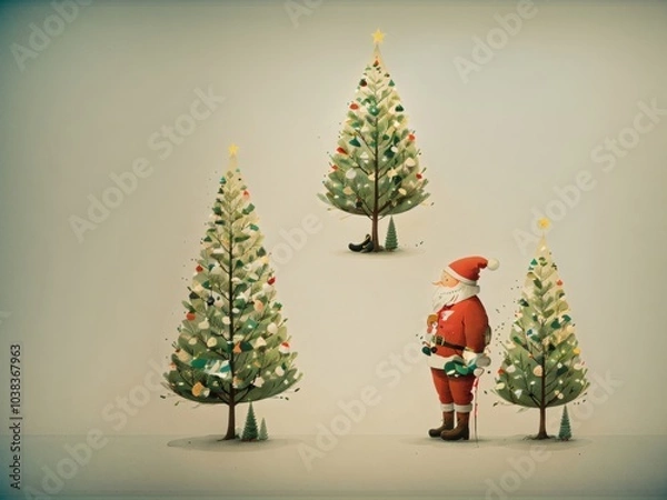 Fototapeta The twinkling lights brighten the way