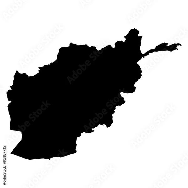 Obraz Afghanistan map on white background vector